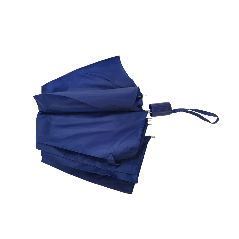Quality Blue Promotional 19 Inch Small Folding Umbrella Light Weight With Plastic Handle for sale