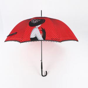 Quality Compact Wind Resistant Umbrella , 23 Inch Ladies Walking Stick Umbrella for sale