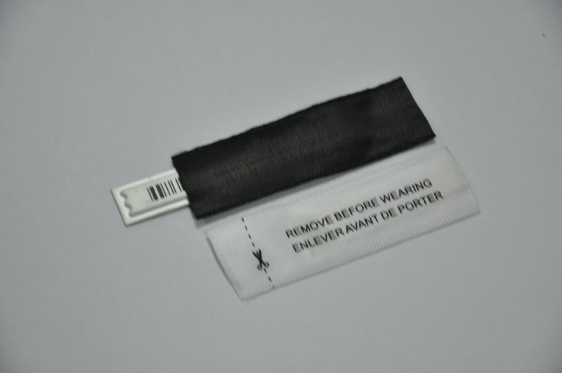 Quality 58kHz EAS Security AM Label Cloth Tag Adhesive Custom Barcode Labels for sale