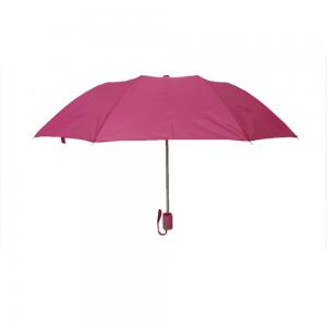 Quality Small Compact Double Fold Umbrella Automatic Open Metal Frame No Print for sale