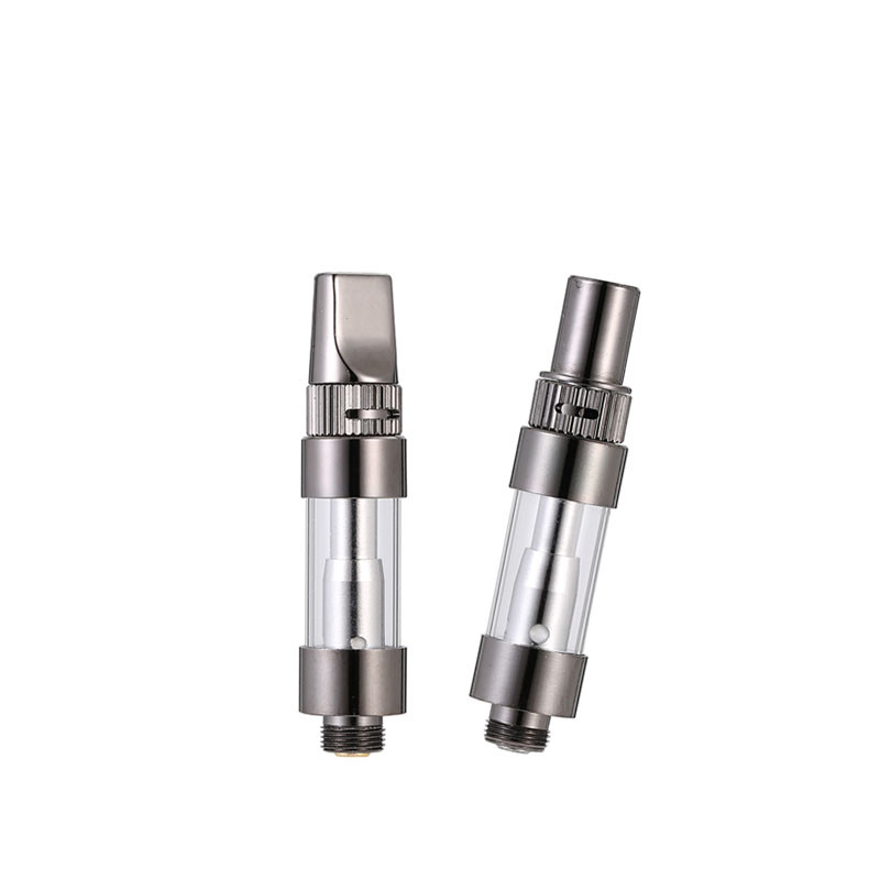 Quality Thick Thin Oil Glass Tank 510 CBD Oil Atomizer 2mm Hole Metal Tip Cartridge for sale