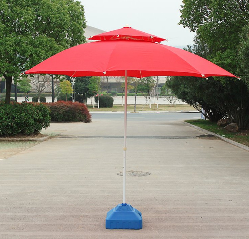 Quality Folding Windproof Beach Umbrella Lightweight White Power Coated Wire Pole for sale