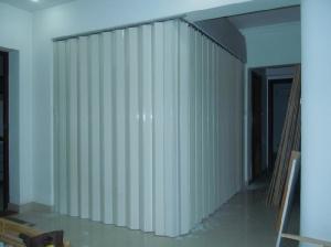 Quality Washable PVC Folding Door Interior , Foldable Toilet Door Moisture Protection for sale
