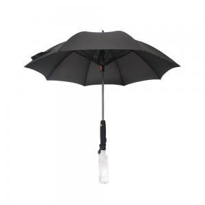 Quality Air Fan Water Spray Straight Handle Umbrella Black And Manual Open Custom Golf Umbrellas for sale
