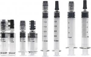 Quality CBD Distillate THC 1ml Glass Concentrate Syringe Scale Mark Custom Logo for sale