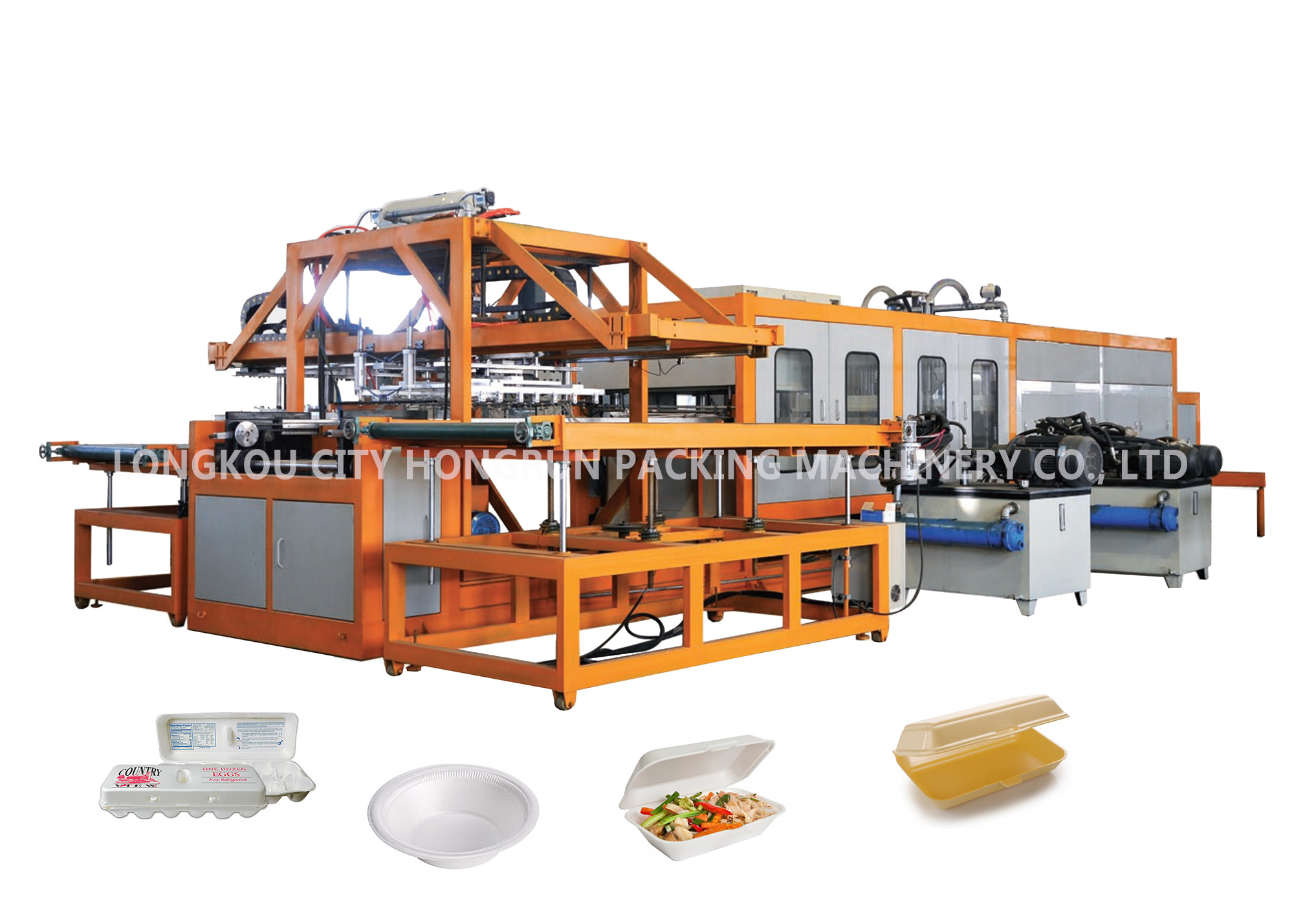 Quality High Efficiency Fast Food Box Machine White Styrofoam Food Containers Making for sale