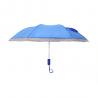 Buy cheap 21 Inch Blue Automatic 2 Fold Umbrella Reflective Perimeter Tape Blue Handle from wholesalers