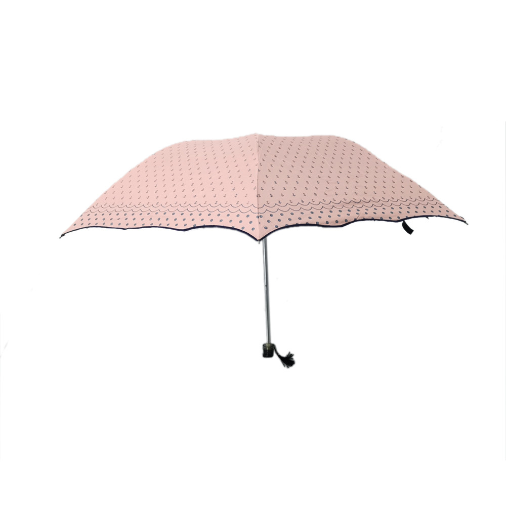 Buy cheap Pink Reverse Folding Umbrella , Mini Pocket Umbrella With Black Coating Flower from wholesalers