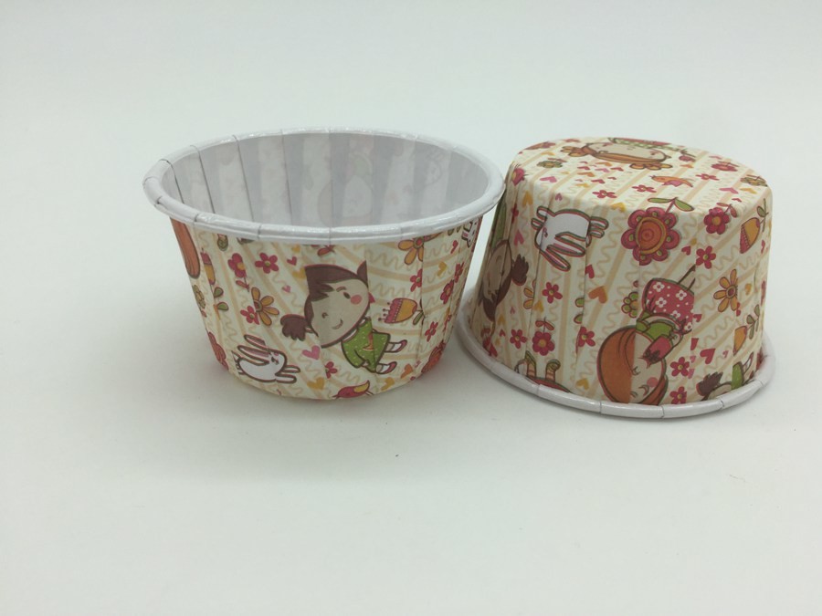Quality Colorful Custom PET Baking Cups Cute Pattern Muffin Souffle Cupcake Paper For Kid Party for sale