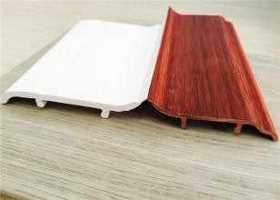 Quality Decorative White PVC Skirting Board 10CM Height Hot Stamping Finish for sale