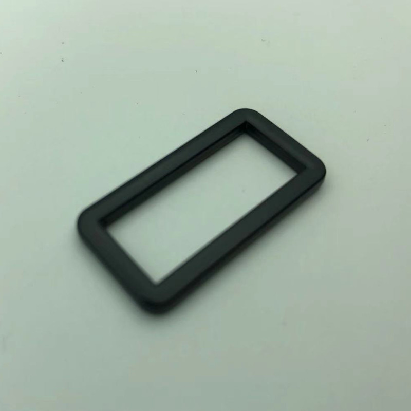 Quality Rectangle 20.5mm Metal Duty Belt Buckle Iron Black Plating for sale