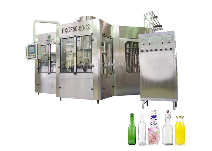 Quality Rinsing Filling Glass Bottle Alcoholic Carbonated Beer Can Filler Machine for sale