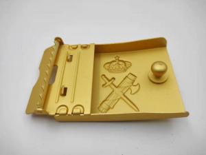 Quality Gold Plating Military Style Belt Buckle With Customized Pattern for sale
