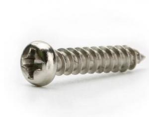 Quality DIN 7981 SS304 M10 2mm Cross Recessed Self Tapping Screws for sale