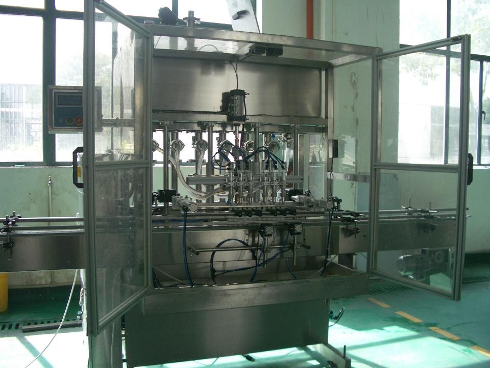 Quality Automatic Liquid  Piston Filling Machine for Bottling of cosmetics, food, thick cream, oil for sale