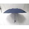 Buy cheap 22 Inch Blue Mens Two Fold Umbrella Pongee Fabric With Rubber Coating Handle from wholesalers