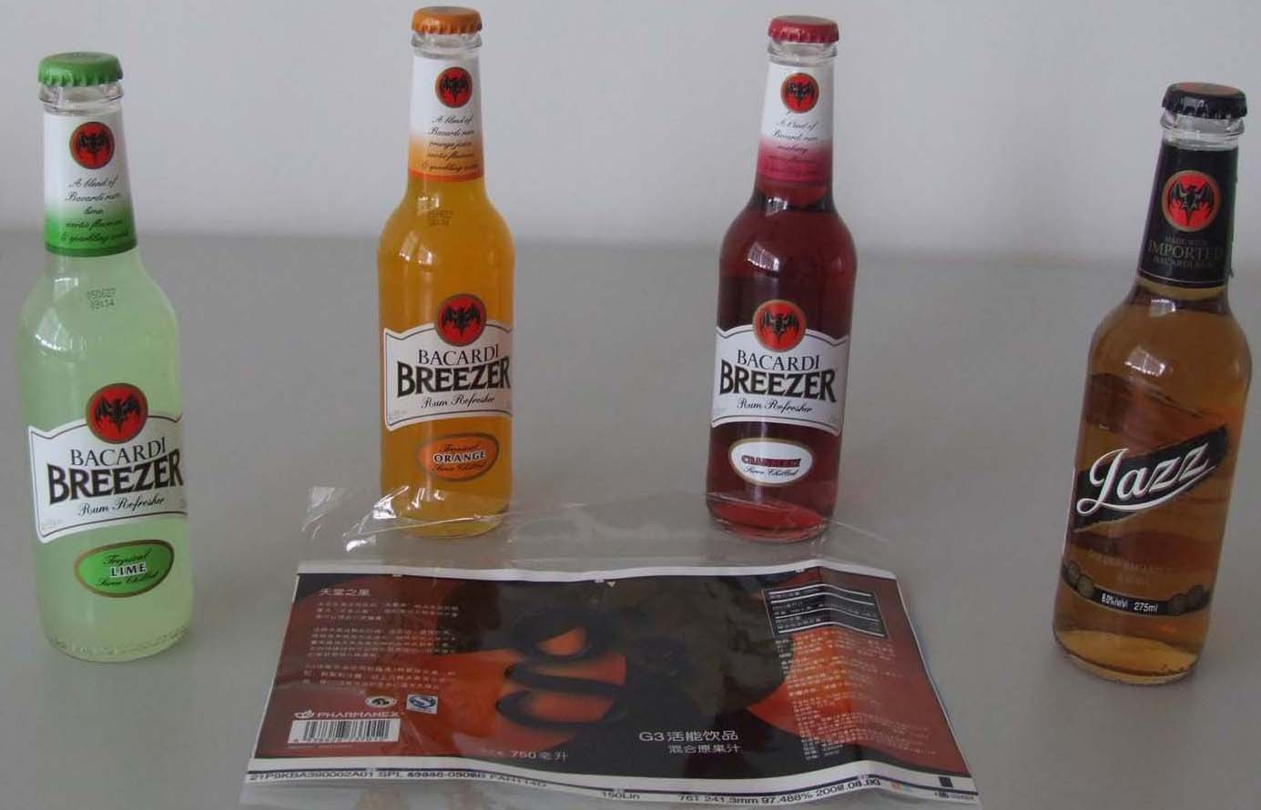 Quality PP / PE / OPS Waterproof Self adhesive Label for Bottled Beverage for sale