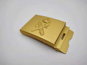 Quality Electroplating Annual Design Golden Army Belt Buckles for sale