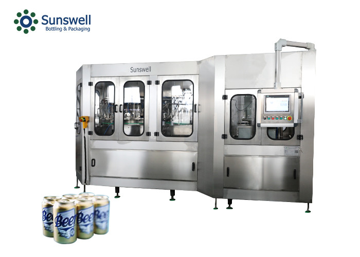 Quality 1000ml Aluminum Beer Canning Line Sanitary Design Can Filling Sealing Machine for sale