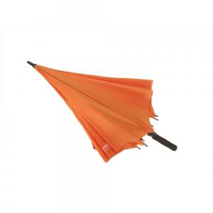 Quality Conventional Orange Windproof Patio Umbrella With 190T Pongee Fabric Plastic Tips for sale