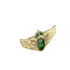 Quality 3D Embossed Metal Pilot Wing Badge Zinc Alloy Silver Plated Pilot Lapel Pin for sale