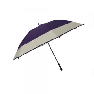 Quality 30 Inch Purple Promotion Golf Umbrellas With Black Rubber Coating Plastic Handle for sale