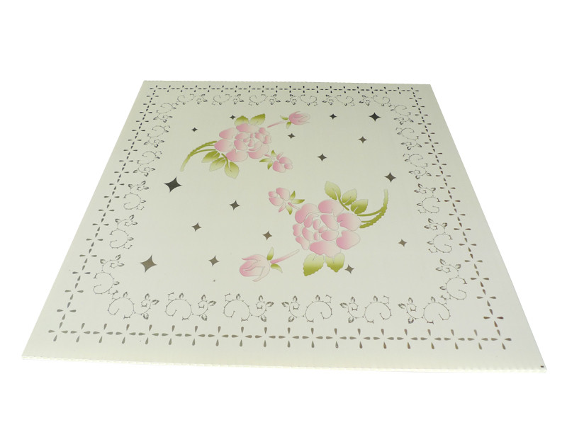 Buy cheap Hotel Plastic Suspended Ceiling Tiles Vivid Flower Pattern Corrode Resistant from wholesalers
