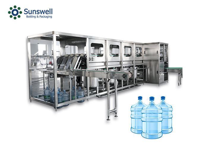 Quality Mineral Water Bottle Washer 5 Gallon 20L Water Production Line Stainless Steel for sale