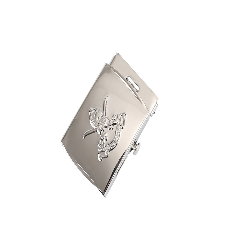 Quality Carved Logo Stamping Men's Aluminum Belt Buckle Retro Western Denim for sale