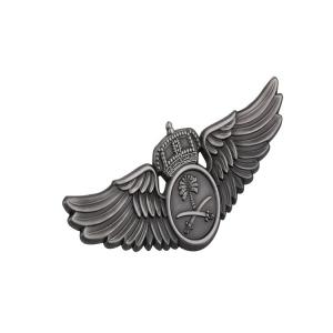 Quality Aluminum Alloy Pilot Wings Aviation Chest Cap Metal Logo Badge for sale