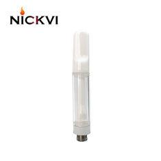 Quality NICKVI Glass Tank Thick Oil 510 Thread Flavour Vape White Label Flat Mouthpiece for sale