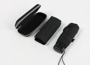 Quality Black Foldable Compact Travel Umbrella In Iphone Size With Black EVA Case for sale