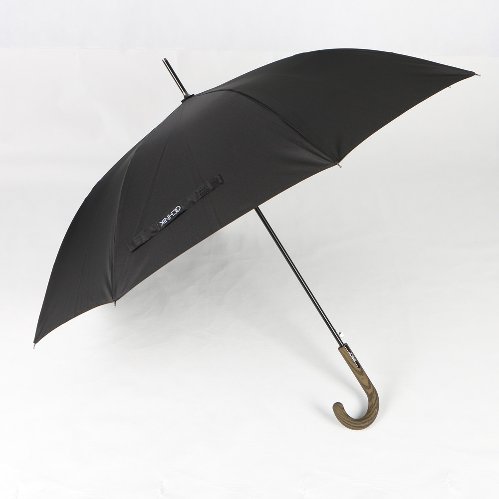 Quality Black Large Curved Handle Umbrella Plastic J Handle With Rubber Coating for sale