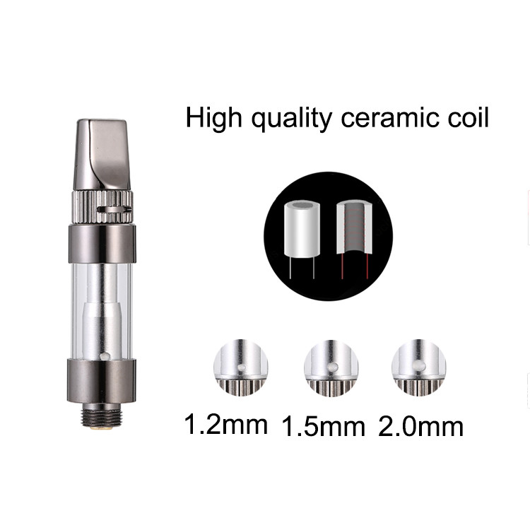 Quality 0.8ml Delta 8 510 Thread Cartridge Round Ceramic Tip THC Vape Cartridge for sale