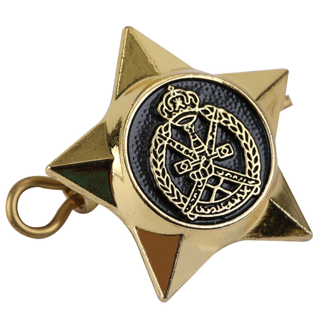 Quality Custom Logo Metal Button Badge With Safety Pin Oman Military Bullion Badges for sale