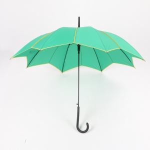 Quality Green Lotus Womens Walking Umbrella , Fashional Designer Rain Umbrellas for sale