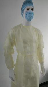 Quality Hospital Yellow Disposable Isolation Gowns Medical Disposable Nursing Gowns for sale