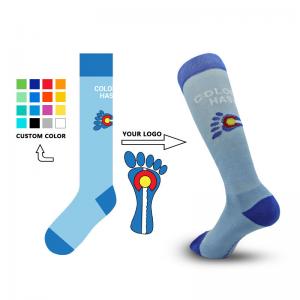 China Design Your Own Pattern 3d Thermal Transfer Knee High Socks Custom Print Designer Soccer Sock on sale