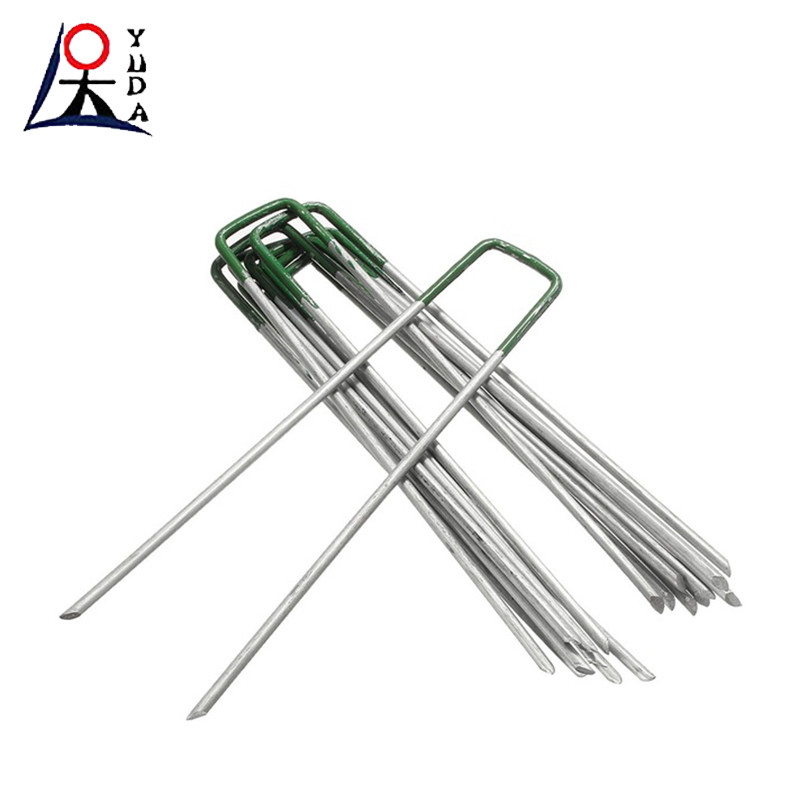 Half Painted And Half Galvanized Ground Pin Ground Stake Sod Staple
