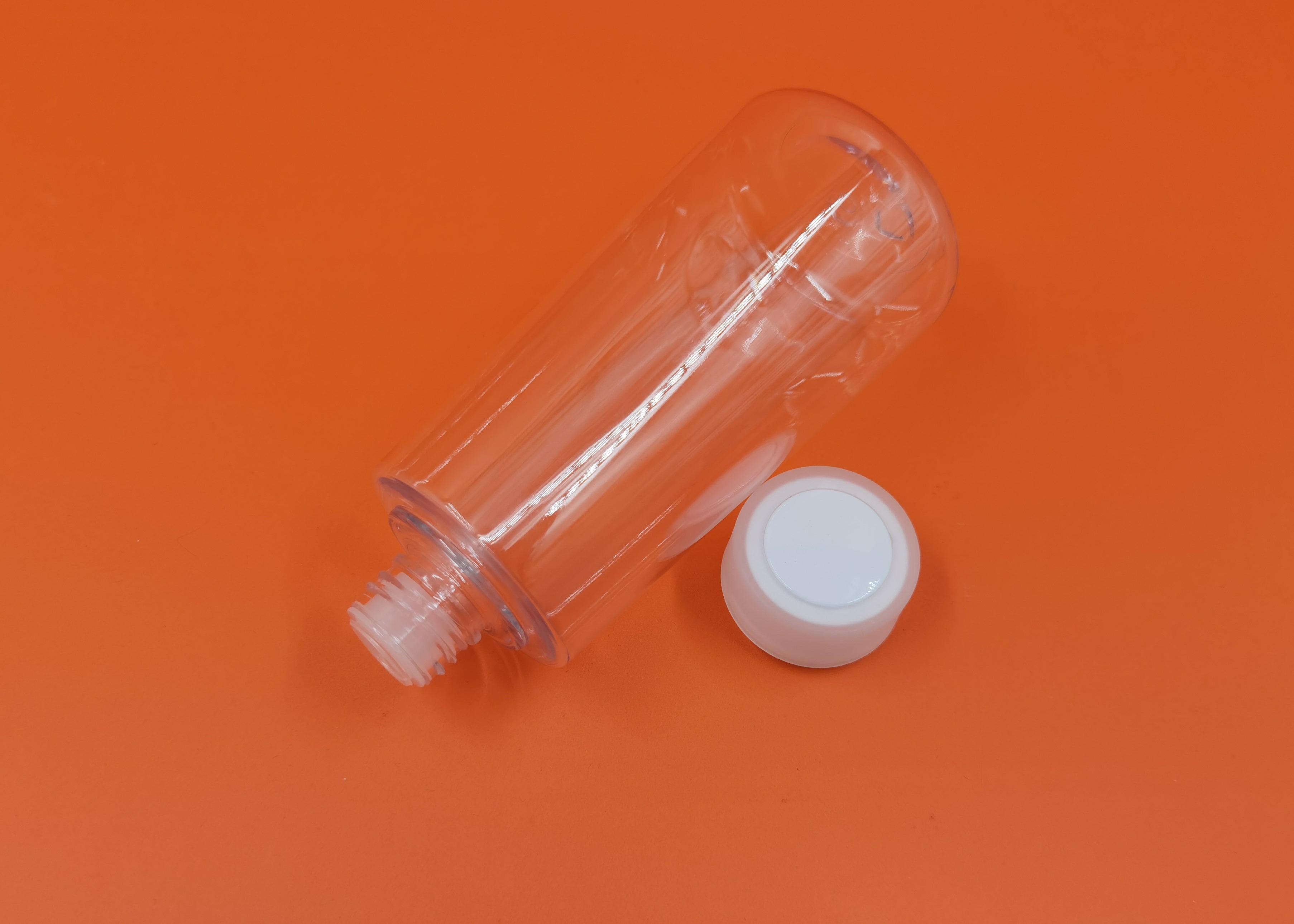Transparent Plastic Cosmetic Bottles Skin Fresher With White Cap 200ml 350ml