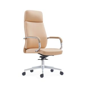 China High Back Leather Desk Swivel Chair 1 Position Tilting Mechanism on sale