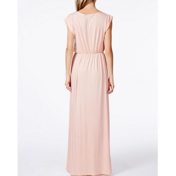Floor Length NUDE T-SHIRT MAXI DRESS