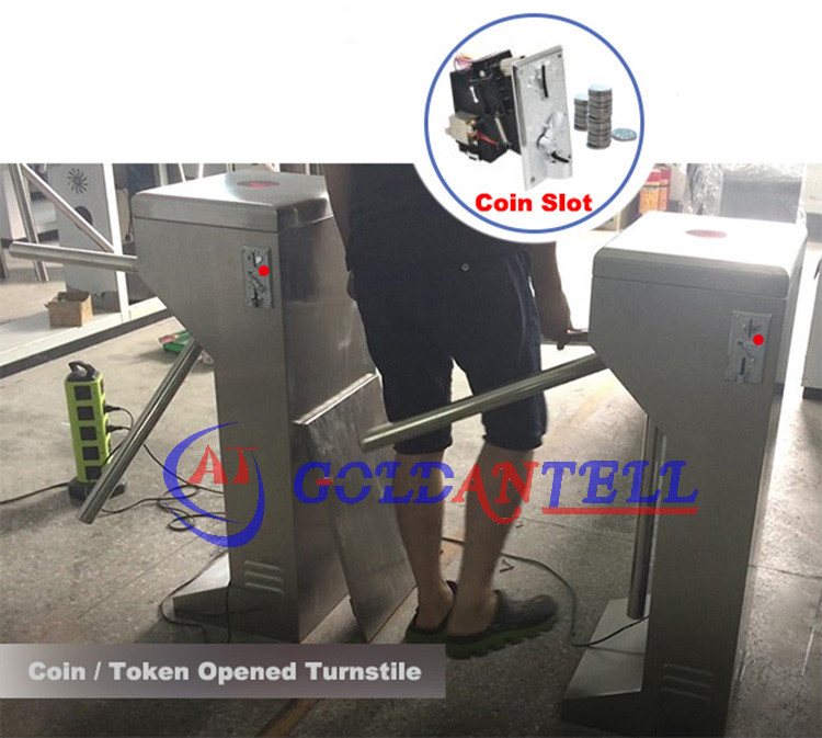 Drop Arm Coin And Token Controlled Access Turnstiles For Amusement Park