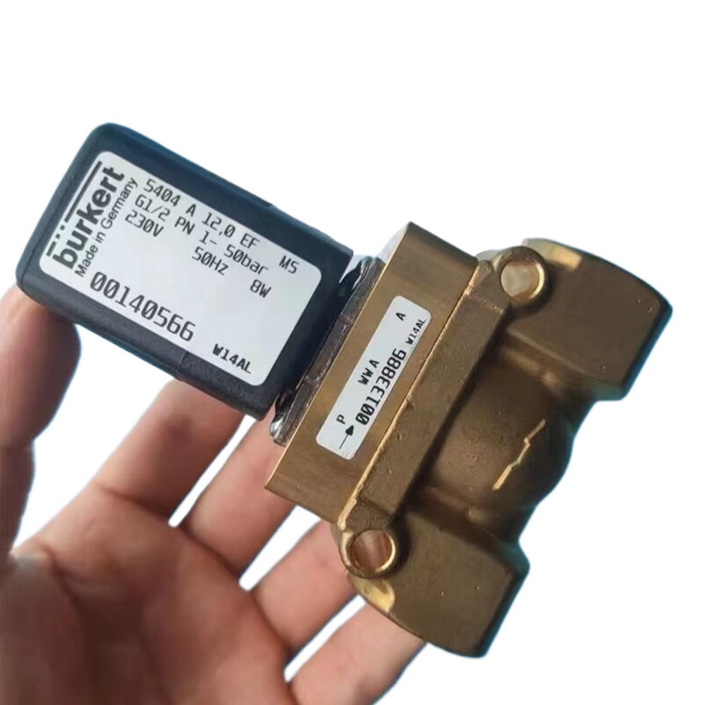 Brass Body Burkert Solenoid Valve 00308503 DC24V 8W G3/4 2/2 Normally Closed 20 Flow Hole 5404 Type 1-32 Bar