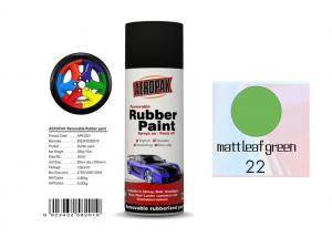 Quality Leaf Green Color Removable Rubber Spray Paint For Plastic Against Moisture for sale
