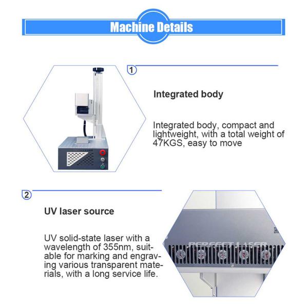 5 W Small Desktop 5W UV Laser Marking Engraving Machine For Crystal Glass Acrylic
