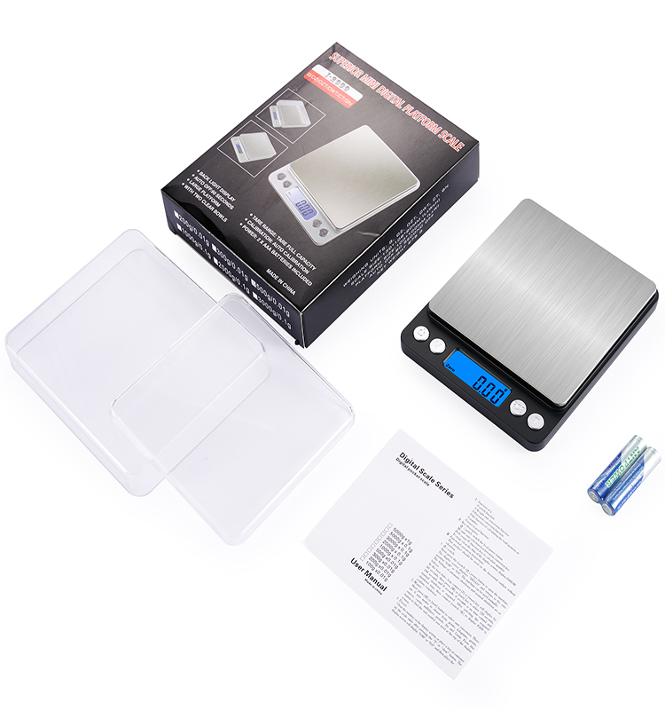 High Accuracy 500G/0.01G Precision Digital Gold Scale Customizable Logo and Package with USB Rechargeable AAA Batteries
