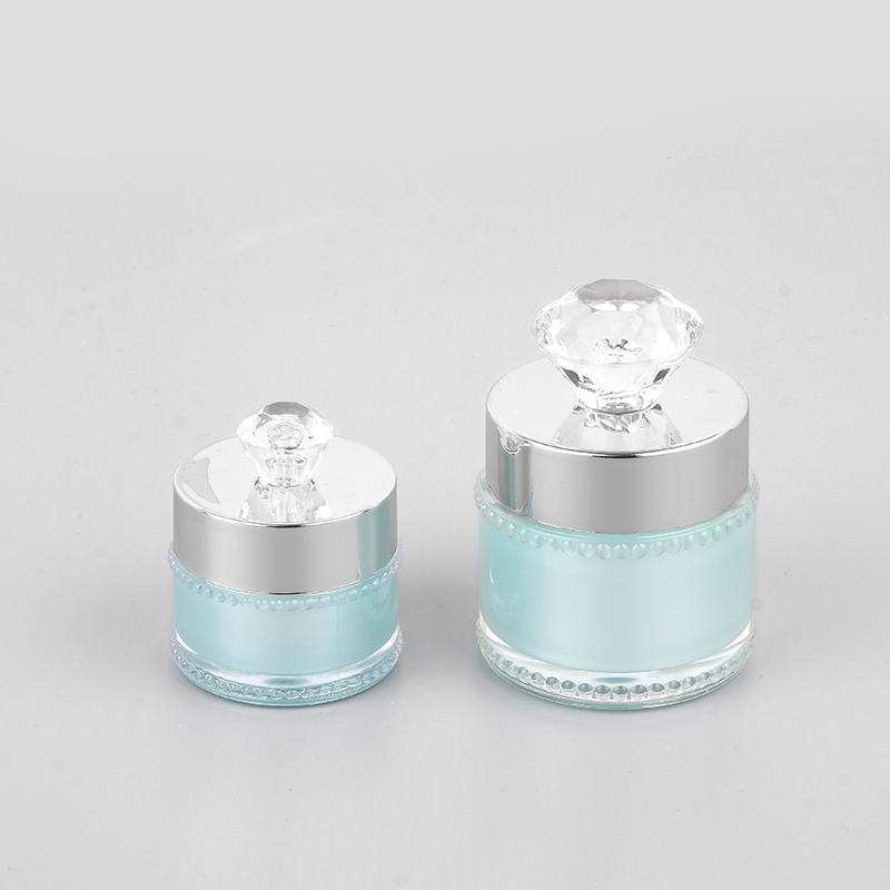 Cosmetic Cream Jar Packaging Luxury 10g 20g 30g Blue Acrylic Cream Jar