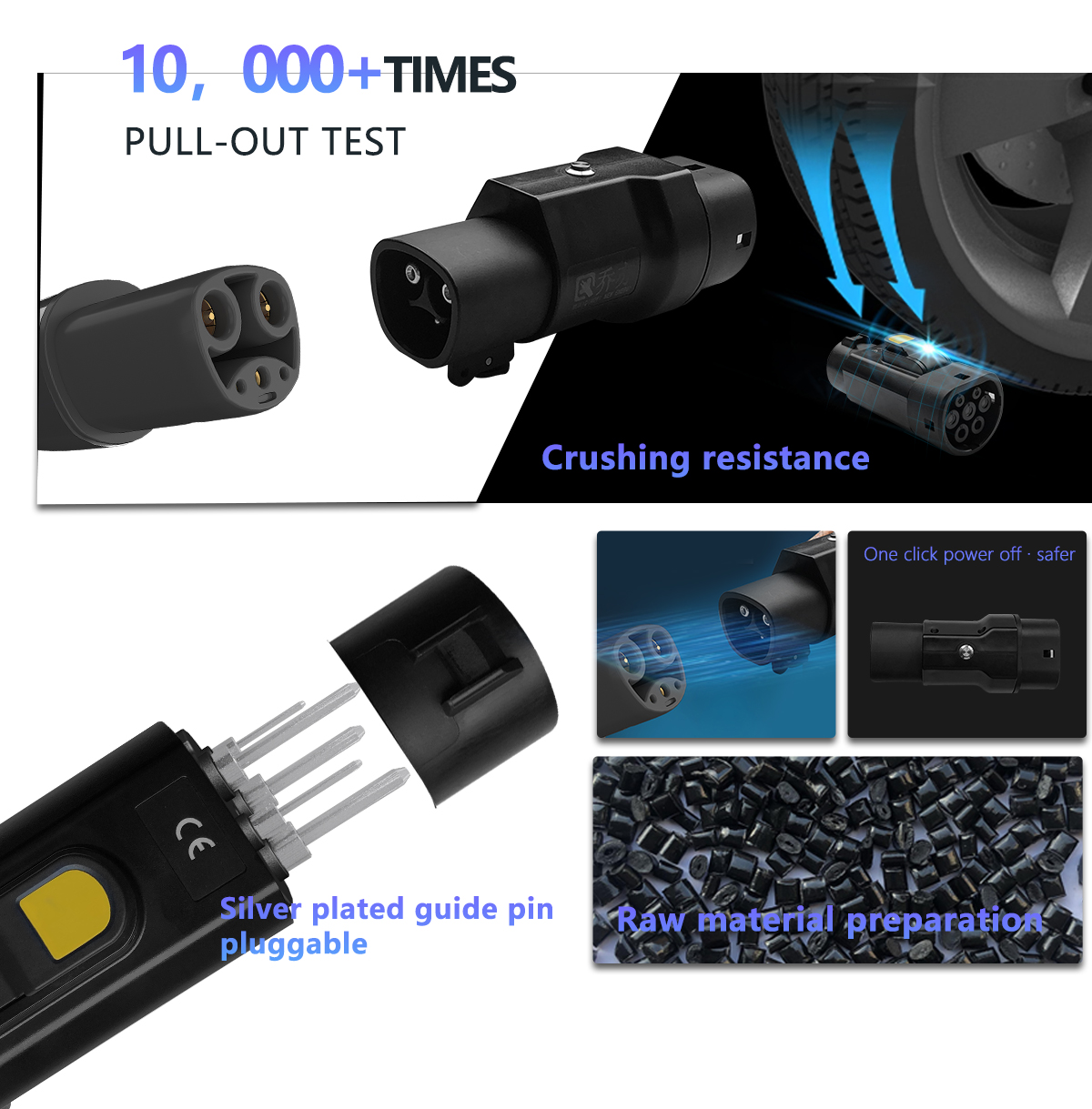 Convenient EV Charging with 220V Electric Vehicle Connector TSL Charging Pile Adapter to Type2 Car EV Charge Adapter 32A