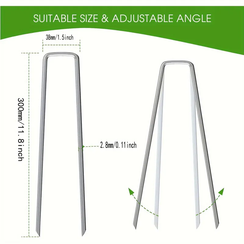 Insect Net Fixing Peg Turf Securing SOD Staples Galvanized Steel Garden Nail